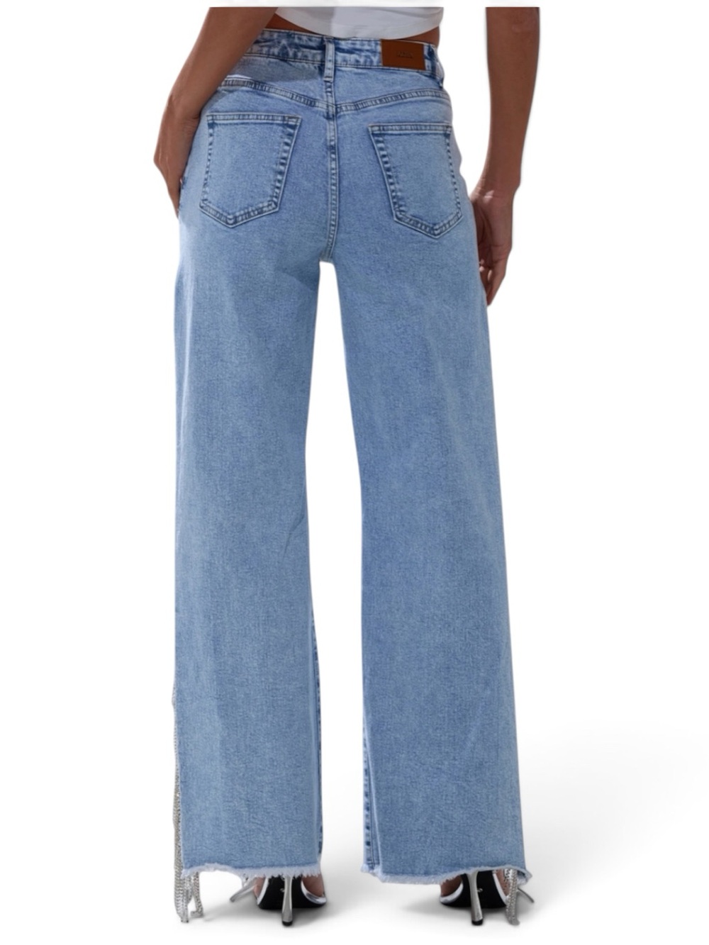 NWT AKIRA ESSENTIAL RELAXED FIT BLING DENIM JEANS - Picture 5 of 6